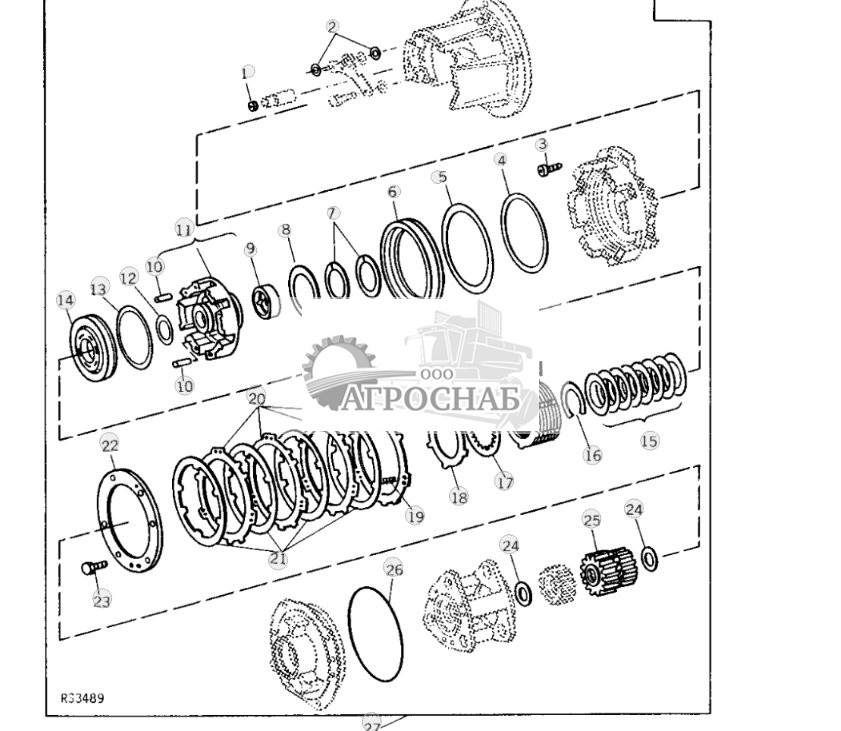 Hi-Lo Clutch Disks And Low Range Pinion Replacement Kit 